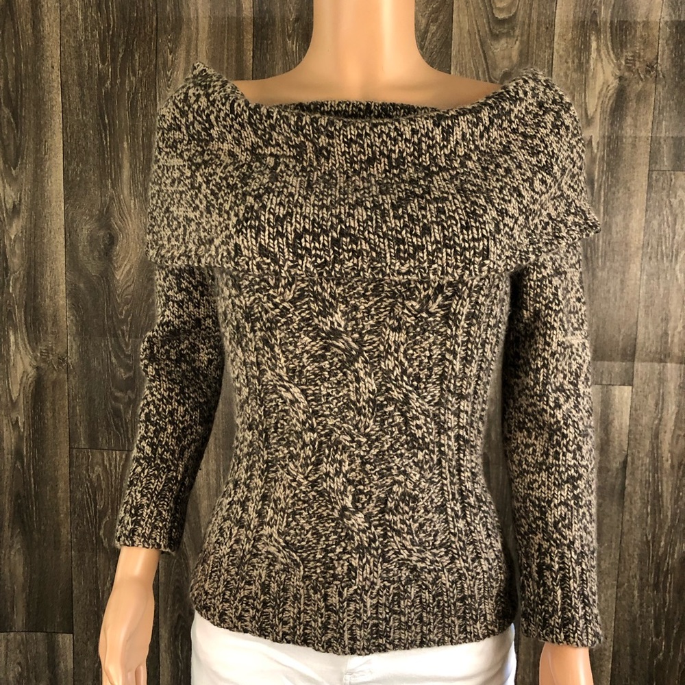 Express Off The Shoulder Wool Cashmere Blend Sweater